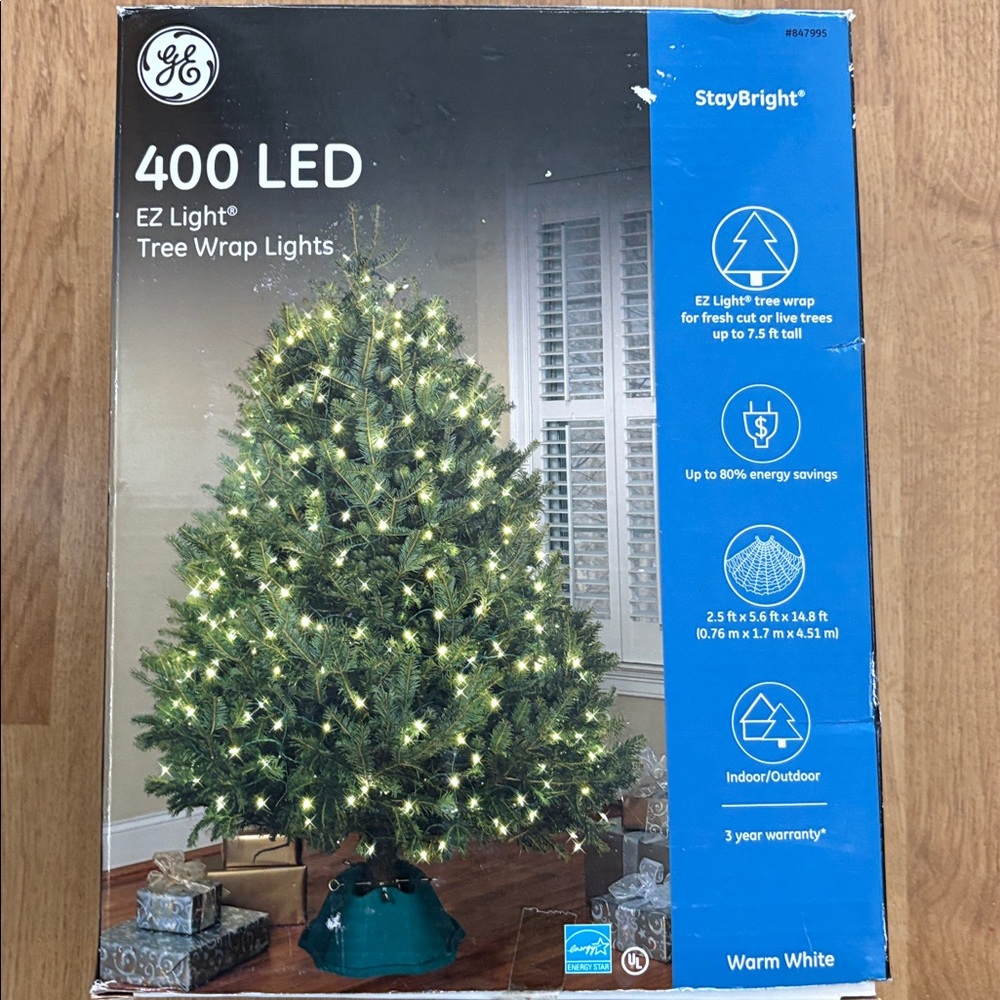 New! GE 400 LED EZ Light Tree Wrap